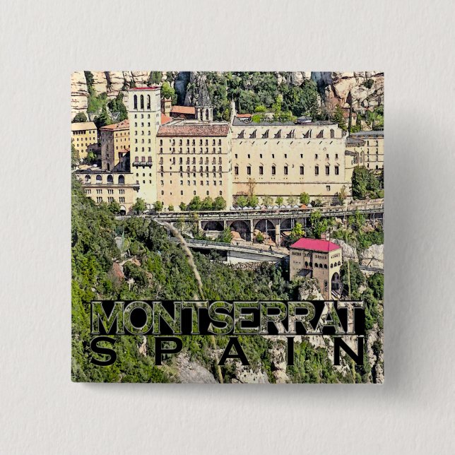 Montserrat Pinback Button (Front)