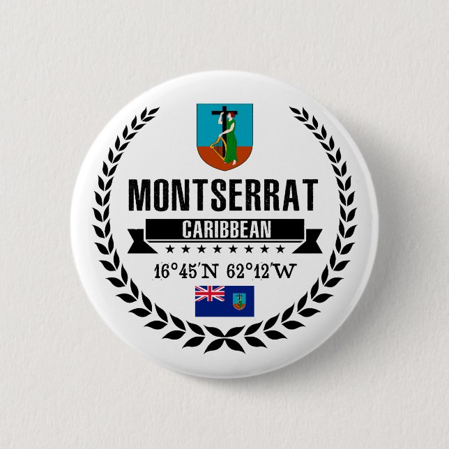Montserrat Pinback Button (Front)