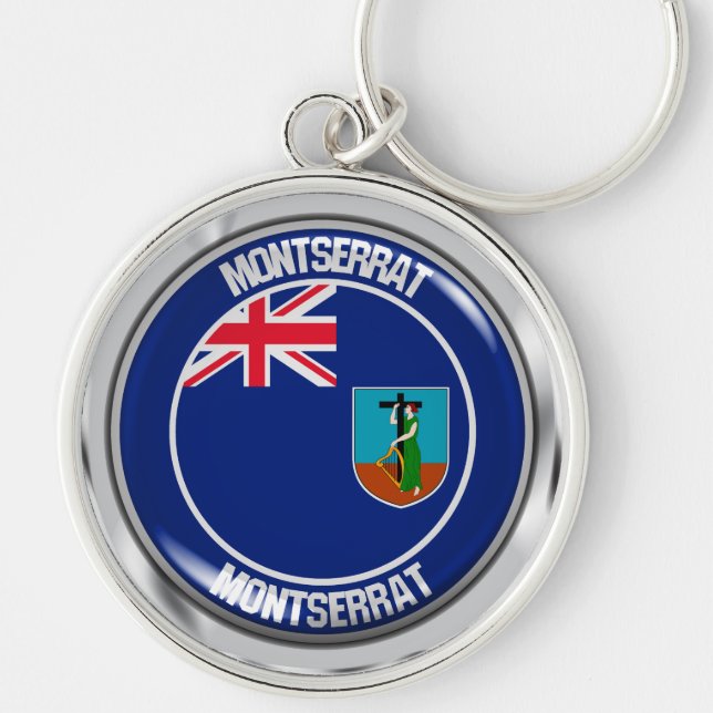 Montserrat Round Emblem Keychain (Front)