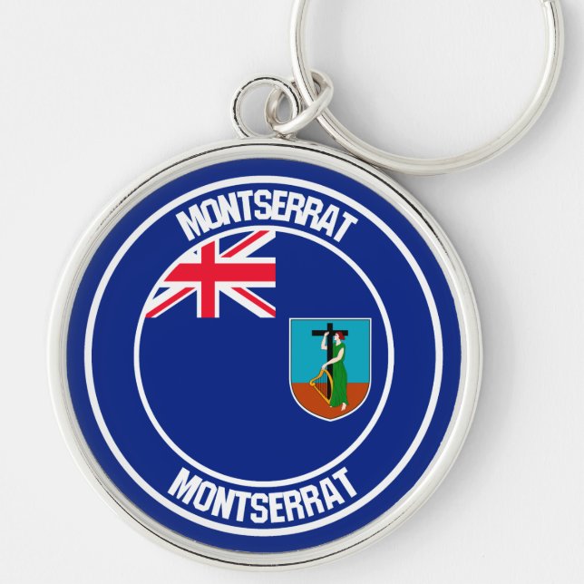Montserrat Round Emblem Keychain (Front)