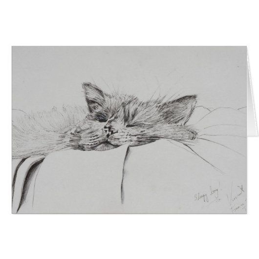 Monty sleepy boy cards (Front Horizontal)