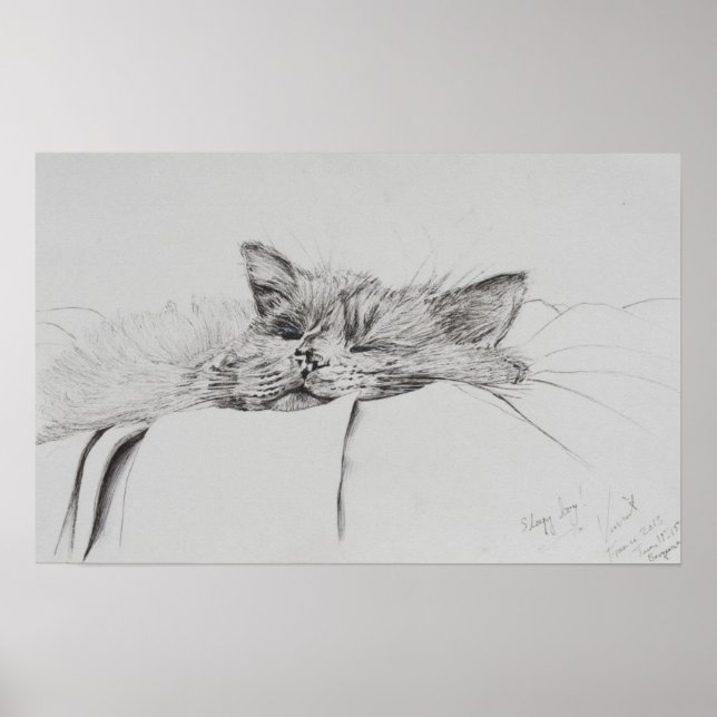 Monty sleepy boy poster (Front)