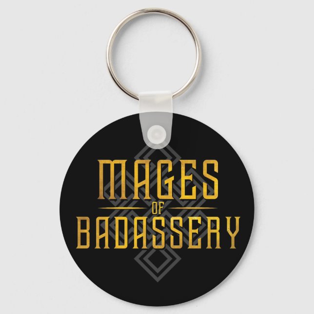 Monty & Strong - Mages of Badassery Keychain (Front)