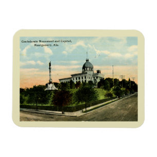 Monument and Capitol, Montgomery AL Vintage Magnet