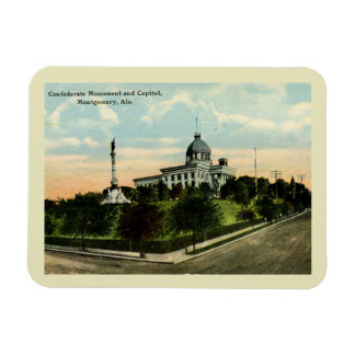 Monument and Capitol, Montgomery AL Vintage Magnet