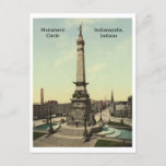 Monument Circle in Indianapolis, Indiana Postcard