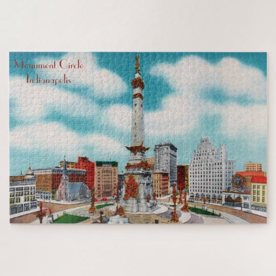 Monument Circle Indianapolis Large Puzzle