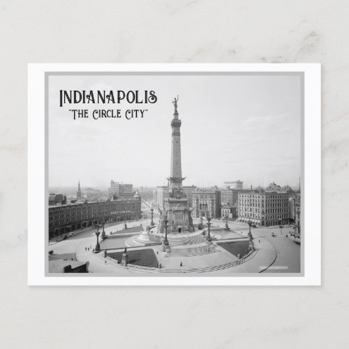 Monument Circle Indianapolis Postcard