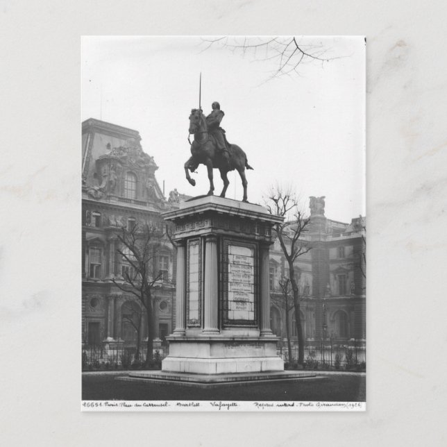Monument dedicated to General Lafayette Postcard (Front)