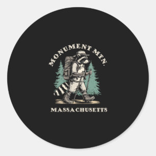 Monument Mountain Machusetts Hiking Trail Raccoon  Classic Round Sticker