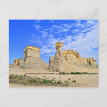 Monument Rocks In Kansas Postcard by catherinesherman at Zazzle