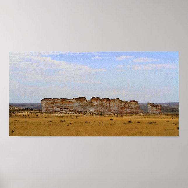 Monument Rocks in Western Kansas Poster (Front)