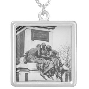 Monument to Alexandre Dumas Pere Silver Plated Necklace