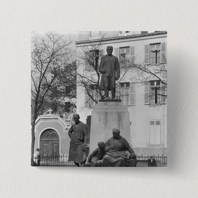 Monument to Emile Zola Pinback Button (Front)