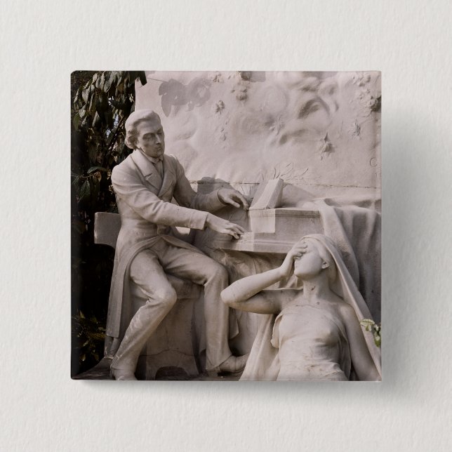 Monument to Frederic Chopin Pinback Button (Front)