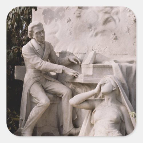 Monument to Frederic Chopin Square Sticker