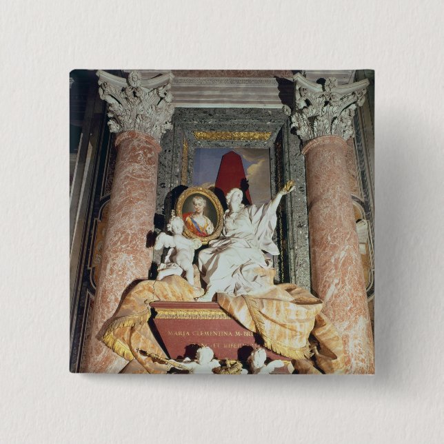 Monument to Maria Clementina Sobieska  1739 Button (Front)