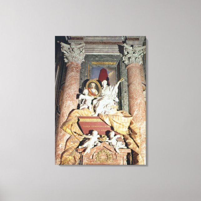 Monument to Maria Clementina Sobieska  1739 Canvas Print (Front)