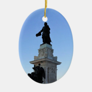 Monument to Samuel De Champlain, Quebec, Canada Ceramic Ornament