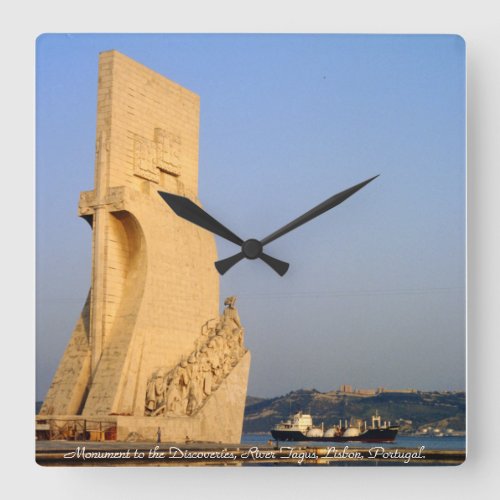 Monument to the Discoveries Lisbon Portugal Square Wall Clock