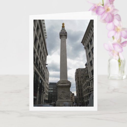 Monument to the Great Fire of London England Card