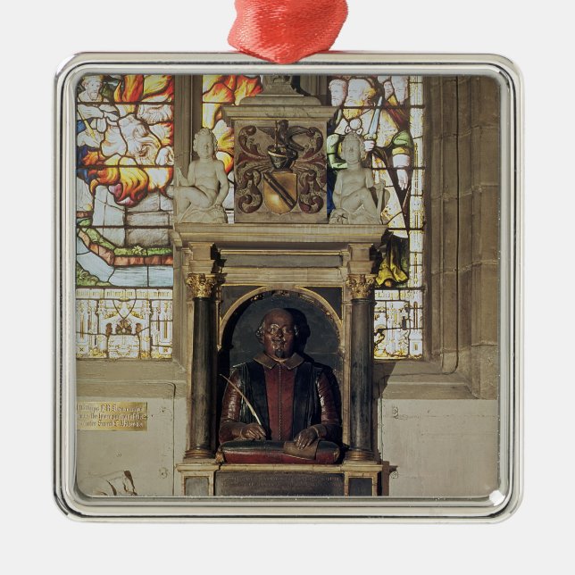 Monument to William Shakespeare  c.1616-23 Metal Ornament (Front)