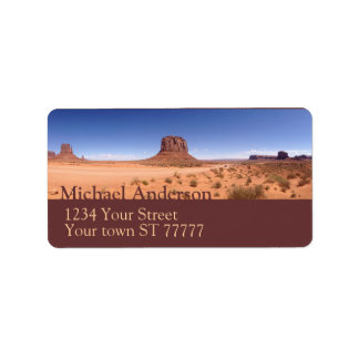 Monument Valley Address label