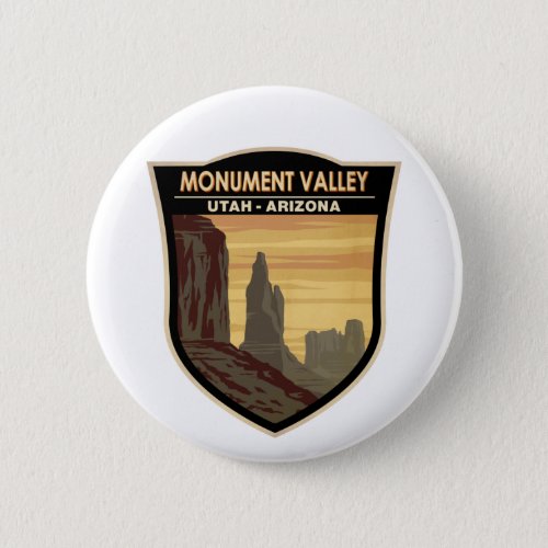 Monument Valley Arizona Utah Vintage Button