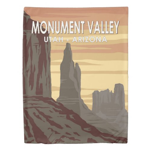Monument Valley Arizona Utah Vintage Duvet Cover