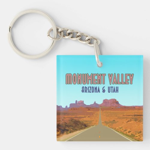 Monument Valley Arizona Utah Vintage Keychain