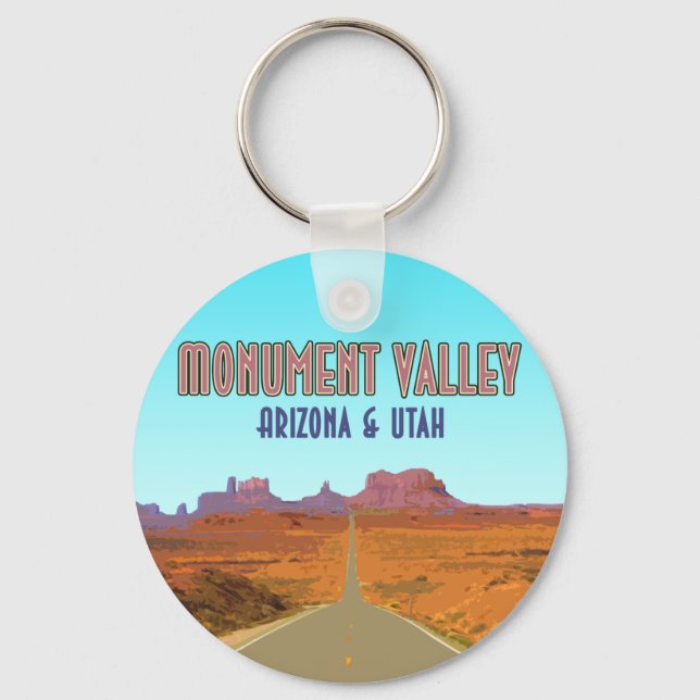 Monument Valley Arizona Utah Vintage Keychain (Front)