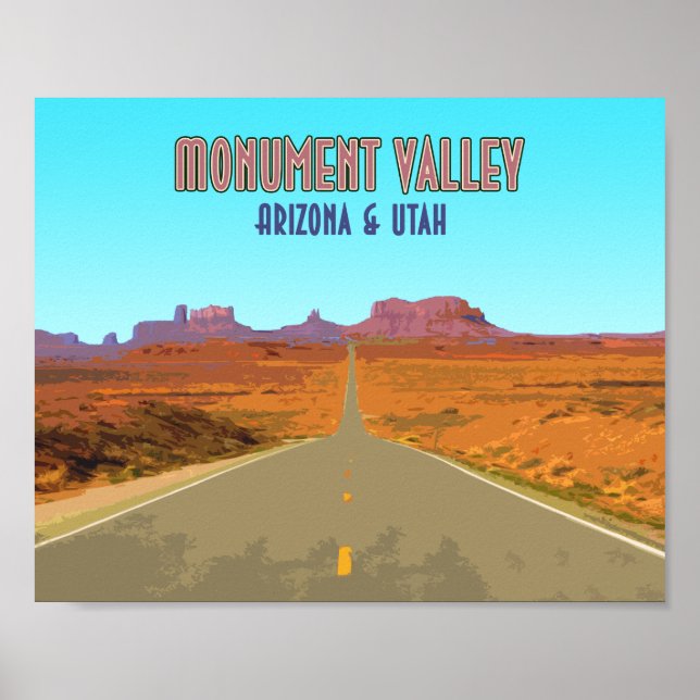 Monument Valley Arizona Utah Vintage Poster (Front)