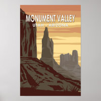 Monument Valley Arizona Utah Vintage