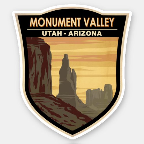Monument Valley Arizona Utah Vintage Sticker