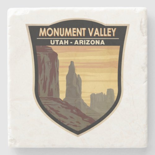 Monument Valley Arizona Utah Vintage Stone Coaster