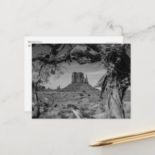 Monument Valley Black and White Postcard