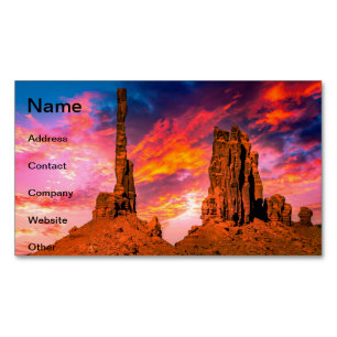 Monument Valley Business Card Magnet