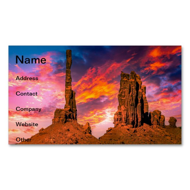 Monument Valley Business Card Magnet (Front)
