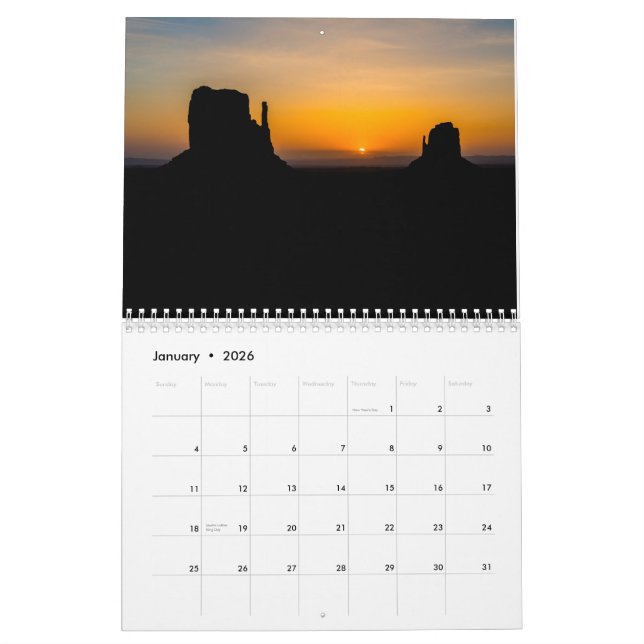 Monument Valley Calendar (Jan 2026)
