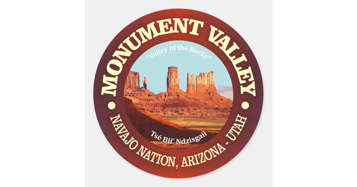 Monument Valley Classic Round Sticker | Zazzle