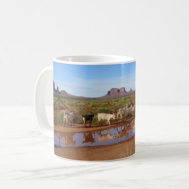 Monument Valley Goats Coffee Mug (Front Left)