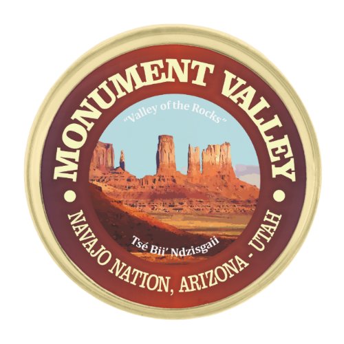 Monument Valley Gold Finish Lapel Pin