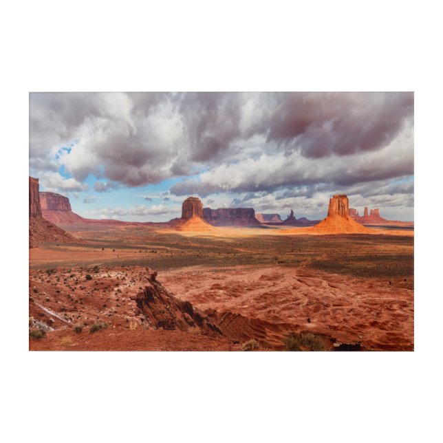 Monument valley landscape, AZ Acrylic Print (Front)