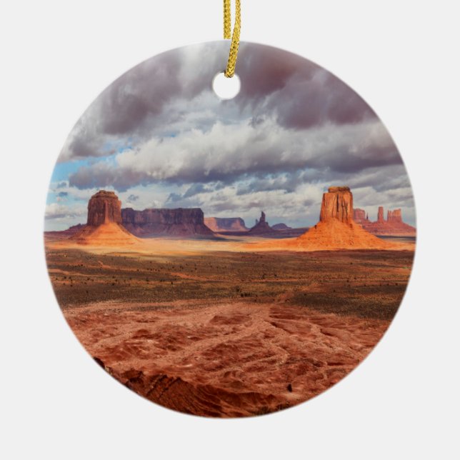 Monument valley landscape, AZ Ceramic Ornament (Front)