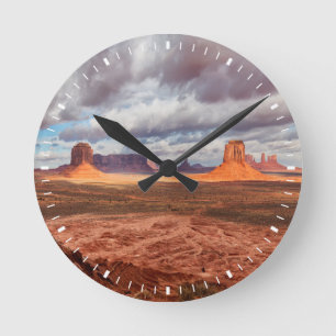 Monument valley landscape, AZ Round Clock