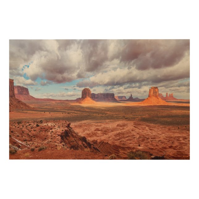 Monument valley landscape, AZ Wood Wall Art (Front)