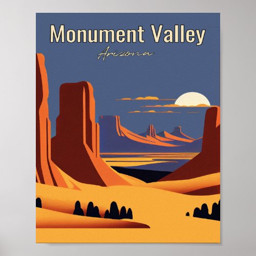 Monument Valley Minimalist Vintage Poster Art