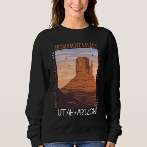 Monument Valley Navajo Tribal Park Distressed  Sweatshirt