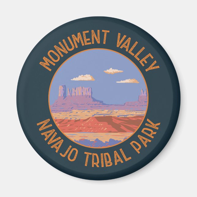 Monument Valley Navajo Tribal Park Travel Vintage Magnet (Front)