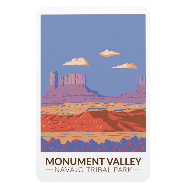 Monument Valley Navajo Tribal Park Travel Vintage Magnet (Vertical)